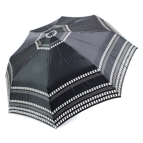 Černý plně automatický skládací dámský deštník se vzorem Oprah Doppler