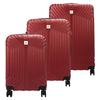 Sada cestovních kufrů Pierre Cardin MED10 x3 Z červená