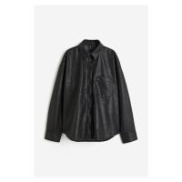 H & M - Oversized košile's povrchovou vrstvou - černá