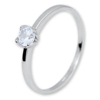 Brilio Silver Něžný stříbrný prsten se zirkonem 426 001 00576 04