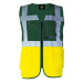Korntex Berlin Multifunkční reflexní vesta na zip KX802 Paramedic Green