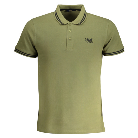 Cavalli Class QXT64YKB002 Pánské polo armádní zelené Roberto Cavalli