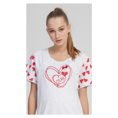 Dámská noční košile mateřská Vienetta Secret Love | světle šedá
