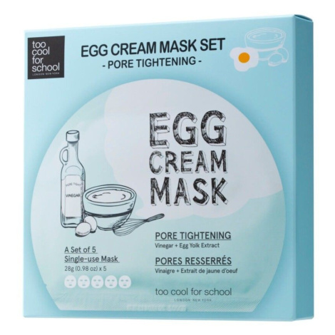 Too Cool For School Egg Cream Mask Pore Tightening Set Maska Na Obličej 1 kus
