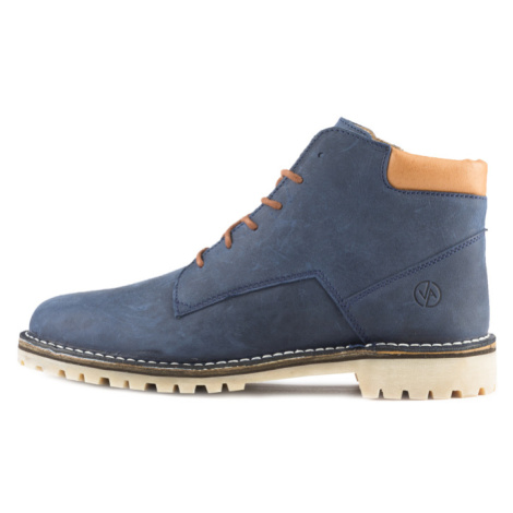 Vasky Hillside Blue - Pánské kožené kotníkové boty modré - podzimní / zimní obuv | Dárek na Váno