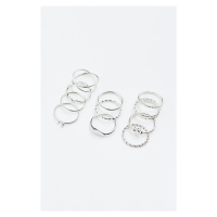 H & M - Balení: 11 prstenů - stříbrná