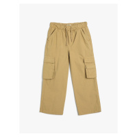 Koton Cargo Pants with Pocket Detail Laced Waist Cotton.