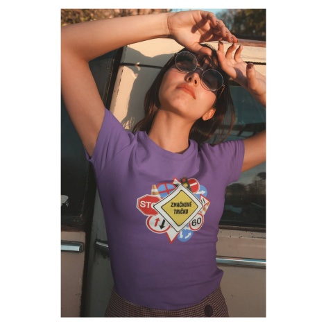Dámské tričko Značkové tričko Barva: Fialová
