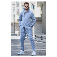 Madmext Gray Hooded Basic Tracksuit Set 5904