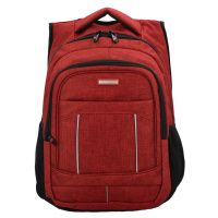 Univerzální studentský látkový batoh Kuko, červená
