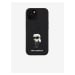 Karl Lagerfeld Fixed Glitter Metal Ikonik Zadní Kryt pro iPhone 15 Black