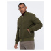 Khaki pánský prošívaný bomber Ombre Clothing