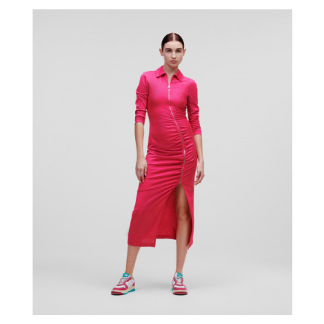 Šaty karl lagerfeld jersey shirt dress růžová