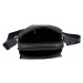 Luxusní pánská kožená taška přes rameno černá - Hexagona Yasser černá