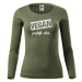 DOBRÝ TRIKO Dámské triko s potiskem Vegan, protože chci