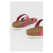 Semišové pantofle Birkenstock dámské, růžová barva, na plochém podpatku