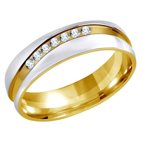 Silvego Snubní ocelový prsten pro ženy MARIAGE RRC2050-Z 52 mm