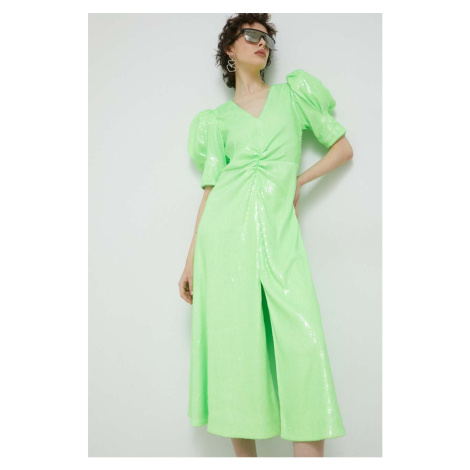 Šaty Rotate zelená barva, midi