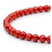 Gaura Pearls Korálový náramek Nuria, 4 mm korál, stříbro 925/1000 232-43B Červená 17 cm + 3 cm (
