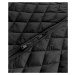 Jednoduchá černá prošívaná bunda s kapucí (AG6-29)