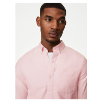 Růžová pánská košile Marks & Spencer Oxford