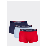 Boxerky 3pcs 1U87903841-020 červenomodrá - Tommy Hilfiger