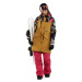 Zimní snowboardová dámská bunda Horsefeathers Clarise - žlutá, barevný potisk