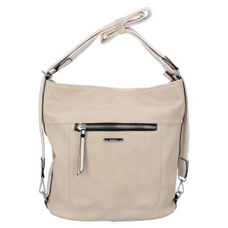 Moderní kabelko batoh Sendy S., světle béžový