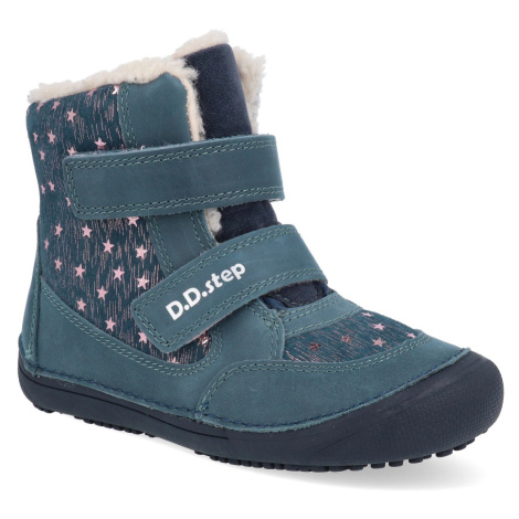 Barefoot dětské zimní boty D.D.step W063-333A modré