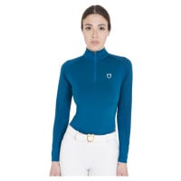 Triko multifunkční Base Layer EQUESTRO, dámské, petrol/white