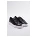 Trendyol Black Genuine Leather Crocodile Detailed Men's Sneakers