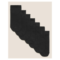 Sada sedmi párů dětských nízkých ponožek v černé barvě Marks & Spencer