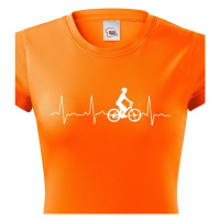 Dámské tričko Tep cyklisty, ukažte všem kam vás vaše srdce táhne
