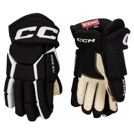 CCM Tacks AS 550 SR Black/White Hokejové rukavice