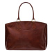 Kožená velká kabelka jednoduchá - marrone