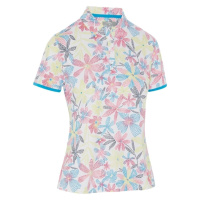 Callaway Chev Floral Short Sleeve Womens Brilliant White Polo košile