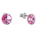 Náušnice bižuterie s Preciosa krystaly růžové kulaté 51037.3 rose