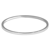 Troli Elegantní minimalistický prsten z oceli Silver 52 mm
