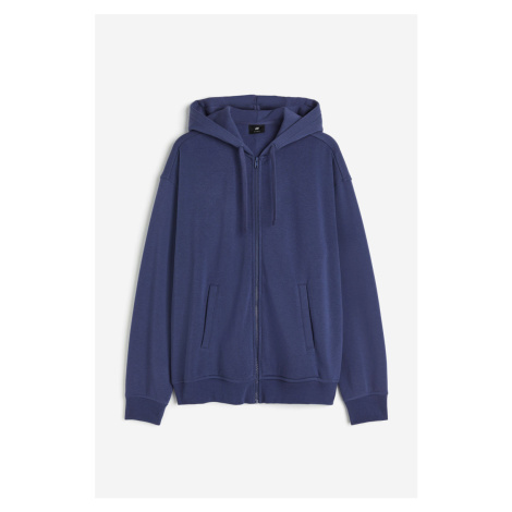 H & M - Bunda's kapucí Loose Fit - modrá H&M
