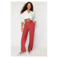 Trendyol Pale Pink Straight/Straight Cut Woven Trousers