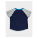 Modré klučičí baby tričko GAP Logo arch raglan tee