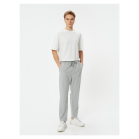 Koton Fabric Trousers Tied Waist Slim Fit Pocket Detailed