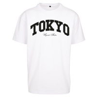 Oversize tričko Tokyo College bílé