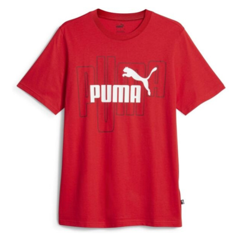 Puma GRAPHICS NO.1 TEE Pánské triko, červená, velikost