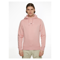 Tommy Jeans pánská růžová mikina LOGO HOODIE