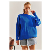 Bianco Lucci Women's Back Printed Knitwear Sweater