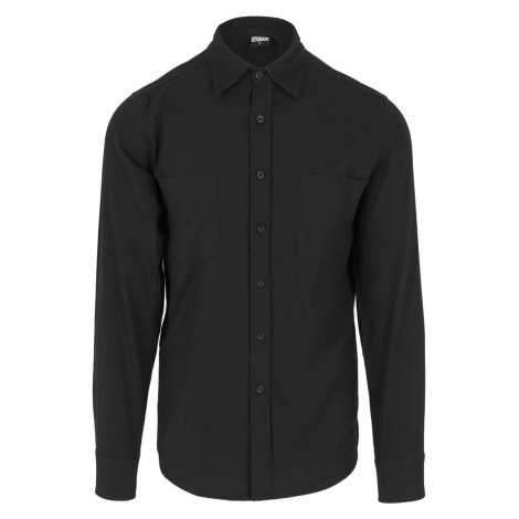 Urban Classics Pánská flanelová košile Ejorn černá Černá