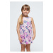 Dětské bavlněné šaty Mayoral fialová barva, mini