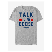 Šedé melírované unisex tričko Paramount Goose Talk Stack