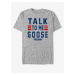 Šedé melírované unisex tričko Paramount Goose Talk Stack